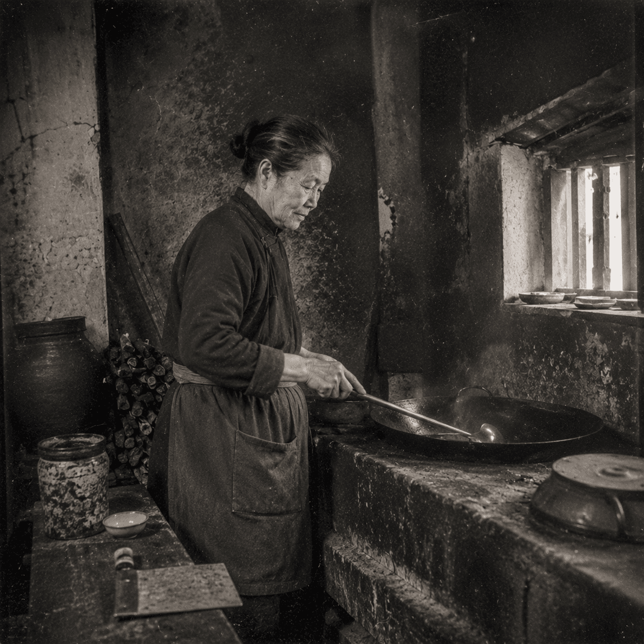 The first generation — ancestral village kitchen, 1928